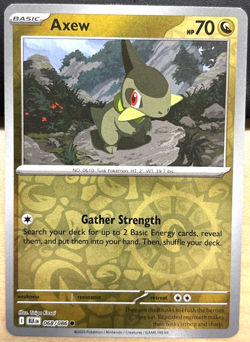 Pokemon Scarlet & Violet Black Bolt 068 Axew COMMON Reverse Holo - Image 1