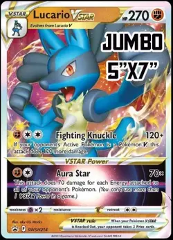 **Jumbo** Pokemon Card - Lucario VSTAR -SWSH214 - Black Star Promo - Image 1