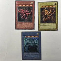 Yu-Gi-Oh Egyptian God Card Set - GBI-001, GBI-002, GBI-003 - Ultra Rare - LP - Image 1