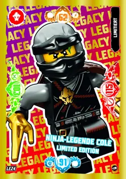 LEGO Ninjago Seire 10 Trading Card LE24 - Ninja-Legende Cole - Limitierte Karte - Image 1