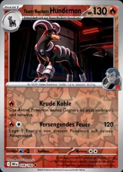 Pokemon 038/182 - Team Rockets Hundemon - Reverse Holo - Ewige Rivalen - Image 1