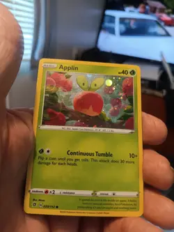 Pokemon Applin HD Swirl 020/192 Sword & Shield Cosmos Holo HD Galaxy - Image 2