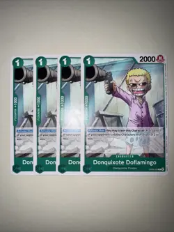 OP05-028 Donquixote Doflamingo X4 Playset English One Piece Card Game TCG CCG - Image 1