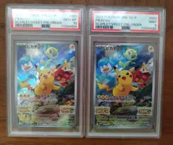 Pikachu Promo Scarlet Violet Pokemon Card PSA10 PSA9 Set of 2 - Image 1