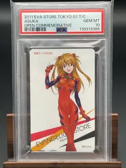 Psa10 Book Cards Pop1 Evangelion Asuka Langley Telephone Card Phone Quo Etc. Ava - Image 1