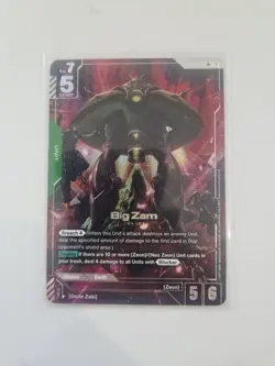 Gundam Card Game BIG ZAM GD01-027 R+ Alt Art ENGLISH NEWTYPE RISING - Image 1