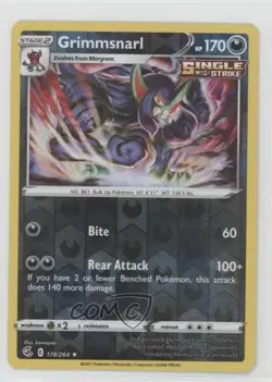 Grimmsnarl Reverse Foil Pokemon Sword & Shield Fusion Strike #178 15zf - Image 1