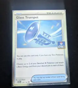 Pokemon TCG Glass Trumpet 135/142 Asia exclusive Pokemon gym stamp promo - Image 1
