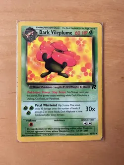 Dark Vileplume 30/82 Pokemon Team Rocket Set Rare Card Very Good Condition - Image 1