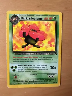 Dark Vileplume 30/82 Pokemon Team Rocket Set Rare Card Very Good Condition - Image 3