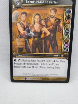 2006 World of Warcraft WoW Azeroth Barov Peasant Caller Item Trinket Card - Image 3