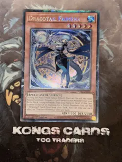 JUSH-EN002 Dracotail Faimena Collector’s Rare 1st Ed YuGiOh - Image 1