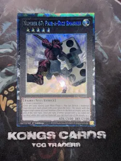 JUSH-EN058 Number 67: Pair-a-Dice Smasher Collector's Rare 1st YuGiOh - Image 1