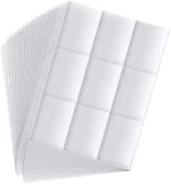 2700 Pockets Trading Card Sleeve Pages,150 Pack Double Side 9-Pocket Trading ... - Image 1