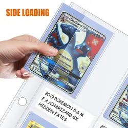 4 Pocket Top Loader Sleeves, Trading Card Binder Pages, Baseball Card Storage... - Image 4