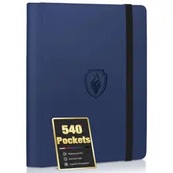 Premium 9 Pocket Card Binder for 540 Cards, PU Cover Trading Card Binder, Stu... - Image 1