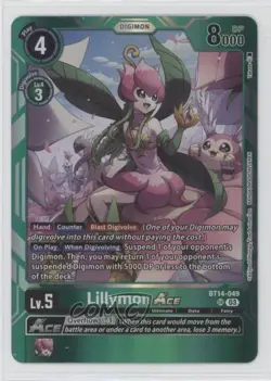 2023 Digimon Card Game - Blast Ace SR ACE Lillymon #BT14-049 02v3 - Image 1