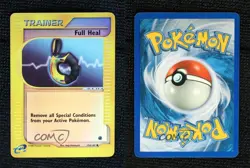 Full Heal Reverse Foil Pokemon e-Card Series Expedition #154 2002 00ur - Image 3