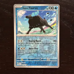 Paldean Tauros 041/193 Pokemon Paldea Evolved SV02 Reverse Holo Uncommon Card NM - Image 1