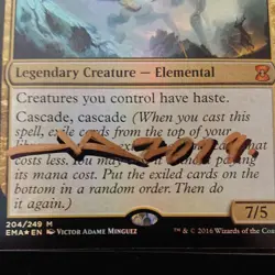 Maelstrom Wanderer Foil Signed Magic the Gathering Card Used - Image 2