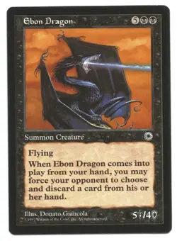 MTG - Ebon Dragon - Portal Second Age - 5 - English - NM - Image 1