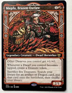 Showcase MAGDA BRAZEN OUTLAW 1x Rare Magic Kaldheim MTG NM - Image 1