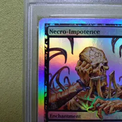 Unhinged Foil Necro Impossibility MTG Card PSA 8 Collectible - Image 4