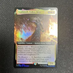 Final Fantasy Sephiroth Fallen Hero Foil Extended Art MTG Card Play Use - Image 2