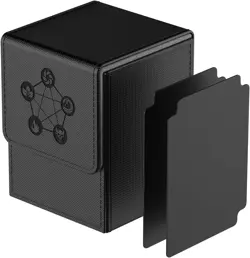 "Deck Box Compatible with MTG Cards, Trading Card Case with 2 Dividers per Holde - Image 5