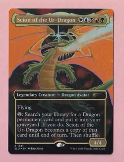 MTG Scion Of The Ur-Dragon Borderless Foil Secret Lair Drop Devastation Dragons - Image 1