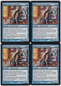MTG 4X Ninja of the Deep Hours X4 Betrayers of Kamigawa Magic - LP/MP - Image 1