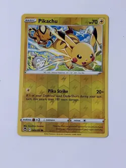 Pikachu - 049/195 - Reverse Holo Silver Tempest - NM/M - Pokemon TCG - Image 1