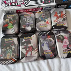 Pokemon | 1x Black Bolt & 1x White Flare | Binder Collection | all 8 tins - Image 4