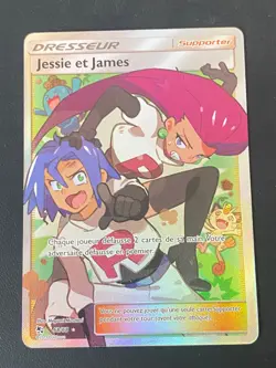 CARTE POKEMON JESSIE ET JAMES 68/68 FR ULTRA RARE SL DESTINEES OCCULTES - NEUF - Image 1