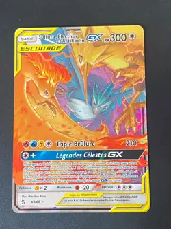 CARTE POKEMON SULFURA, ELECTHOR ET ARTIKODIN GX 44/68 FR ULTRA SL OCCULTES -NEUF - Image 1
