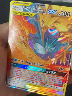 CARTE POKEMON SULFURA, ELECTHOR ET ARTIKODIN GX 44/68 FR ULTRA SL OCCULTES -NEUF - Image 2