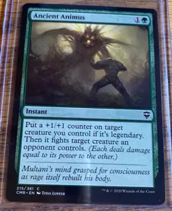 MTG CMR Commander Legends Ancient Animus Card 215/361 C - Image 1