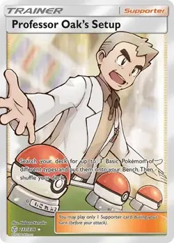 Professor Oak's Setup 233/236 SM Cosmic Eclipse Ultra Rare Pokemon - NM - Image 1