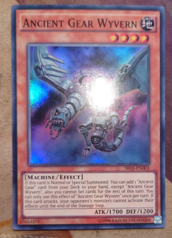Ancient Gear Wyvern SUPER RARE SR03-EN003 YuGiOh Card - Image 1