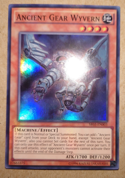 Ancient Gear Wyvern SUPER RARE SR03-EN003 YuGiOh Card - Image 3