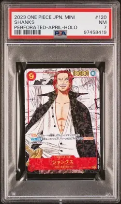 PSA 7 Manga Shanks OP-01 Japanese Mini One Piece TCG Card 20203 - Image 1