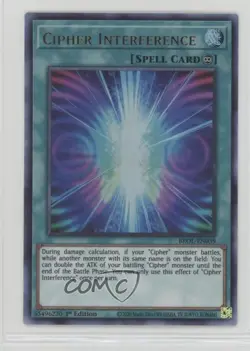 Cipher Interference 1st Ed. YuGiOh Brothers of Legend #BROL-EN039 gl9 - Image 1