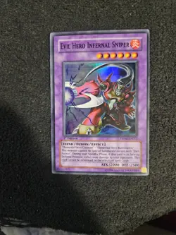 Yugioh - Evil Hero Infernal Sniper DP06-EN012 Super Rare 1st Edition - Image 1