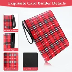 Trading Card Binder, 900 Pockets Baseball Card Binder Sleeves with Zipper, Do... - Image 2