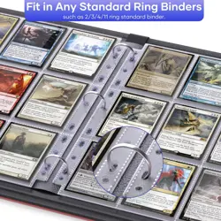 120 Pack 9 Pocket Double Side Card Sleeves Binder Sheets Holds 2160 Cards,Tra... - Image 4