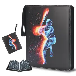 Baseball Card Binder 900 Pockets, Baseball Card Holder 9-Pocket Trading Card ... - Image 1