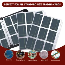Baseball Card Binder 900 Pockets, Baseball Card Holder 9-Pocket Trading Card ... - Image 4