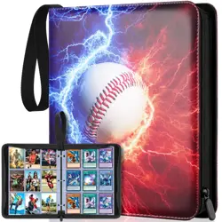 900 Pockets Baseball Card Binder for Trading Cards, 9 Pocket Sports Card Bind... - Image 1