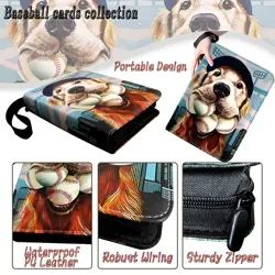400 Pockets Baseball Card Binder, Trading Card Binder 4 Pocket with 50 Remova... - Image 2