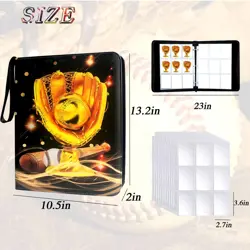 Trading Card Binder 900 Pockets, Baseball Card Binder Holder with 50 Removabl... - Image 2
